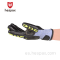 Hespax nitrile recubierto de impacto automotriz resistente a los guantes TPR